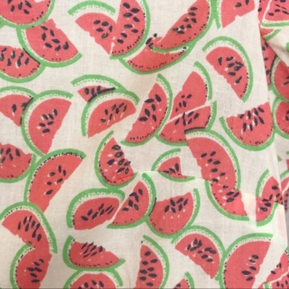 J. Crew Perfect Fit button up watermelon print XXS - Picture 5 of 8